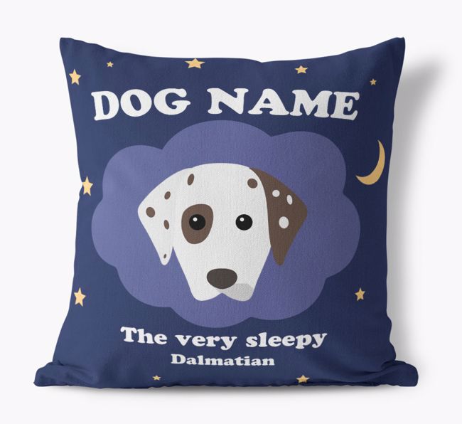 Very Sleepy: Personalised {breedFullName} Canvas Cushion